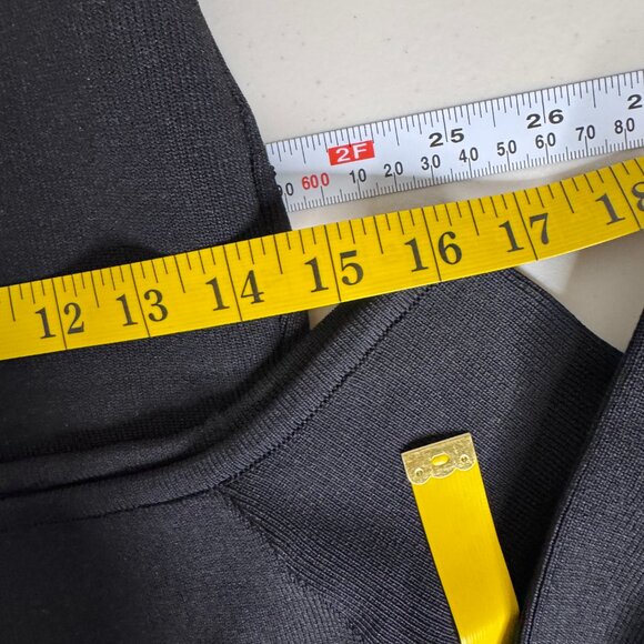 NWOT Princess Polly Mini Dress sz 4 US Black Bell Sleeve Bodycon Stretch - Picture 10 of 13